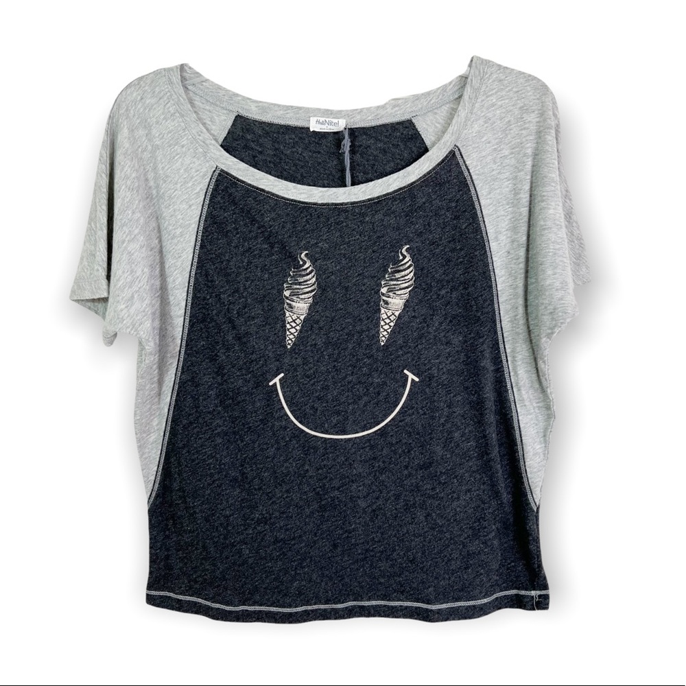 Hello Nite! Revolve Ice Cream Short Sleeve Knit Pajama Top Size S